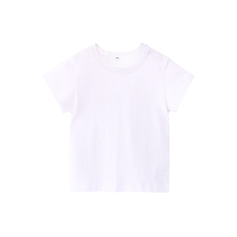 半袖 Tシャツ 白 100cm 100％綿 無地 子供 キッズ 100 110 120 130 140 150 コットン 吸汗速乾 幼稚園 小学校 体育 体操着 発表会 運動会 ダンス 洗い替え 白 黒シャツ