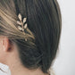 (ゴールド)ヘアピン 2点セット ヘアアクセサリー 木の葉 シンプル