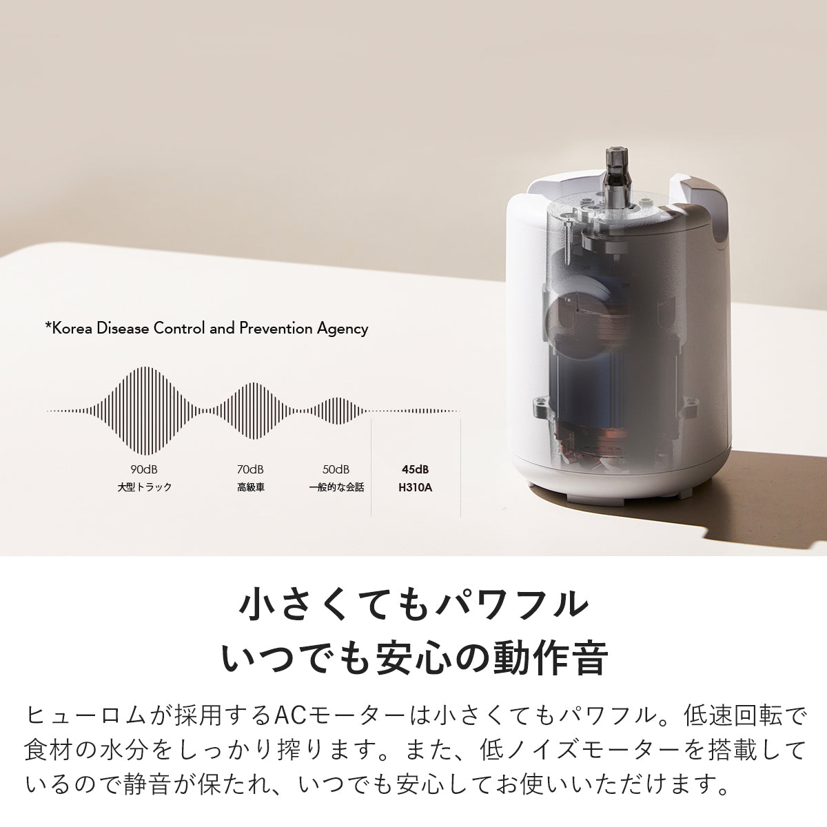 ヒューロム スロージューサー H310A（ホワイト）