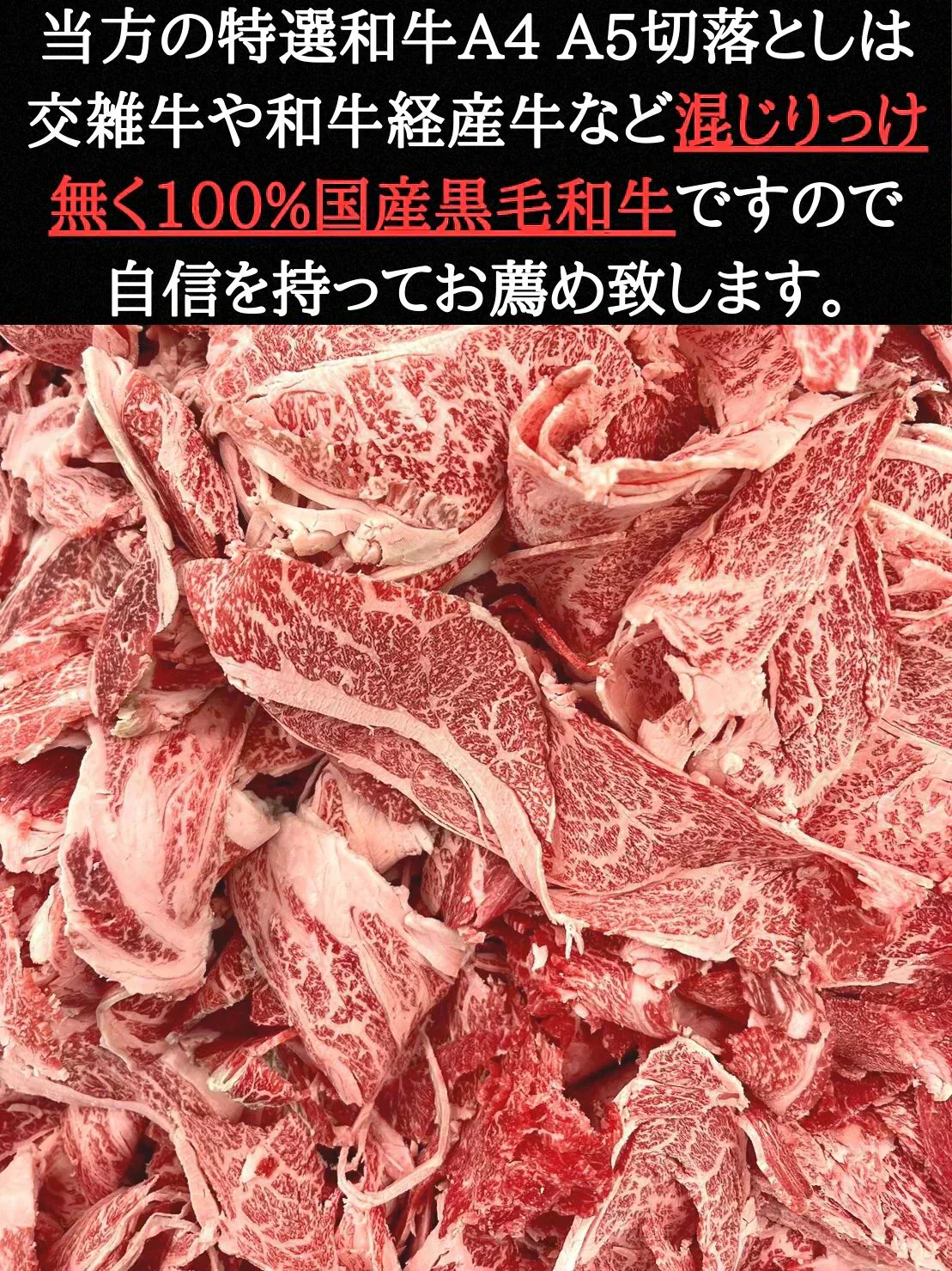 【大容量割引価格】特選黒毛和牛切り落とし 7kg