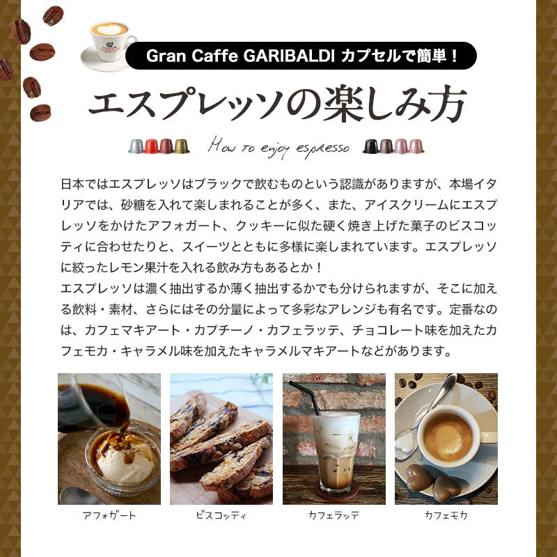 GARIBALDI（ガリバルディ） イタリア産 ネスプレッソ 互換 カプセルコーヒー グスト・オロ×1箱（10カプセル）【1〜2営業日以内に出荷】エスプレッソ nespresso コーヒー 珈琲
