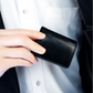 【レッド】カバー付きコインケース レディース メンズ 女性 男性 財布 ミニ財布 プレゼント ギフト スマート本革 小銭入れ