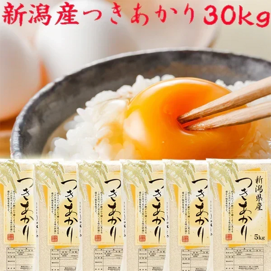 新米 令和8年産 玄米 30kg 送料無料 新潟産 つきあかり 玄米 30kg 送料無料 お米 玄米 30キロ 安い米 美味しいお米 30kg