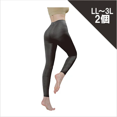 NEWウォーターウォーキングシェイプアップスパッツ ブラック LL～3L×2個