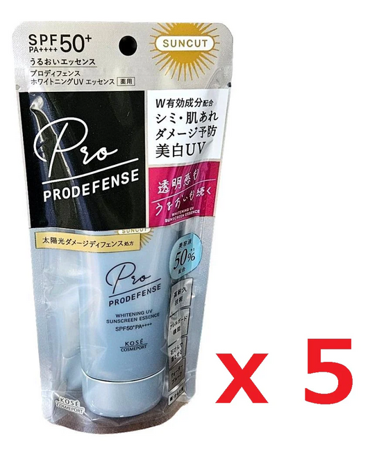 KOSE サンカット プロディフェンス ホワイトニング 日焼け止め UV エッセンス シミ 肌あれも防ぐ 90g 無香料 5個セット