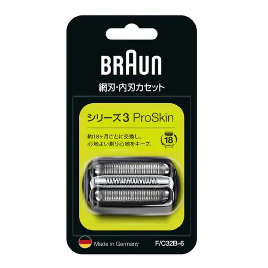 ブラウン【替え刃： F/C32B-6 （シリーズ3用）】ブラック シェーバー 交換用替刃 BRAUN Series 3 家電