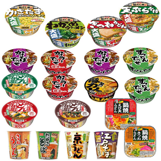 新着 うどん そば 好きの貴方の組合せ20食 明星食品 日清食品 東洋水産 大黒食品 五木食品 大盛からなべ焼きまでバラエティーに揃えました