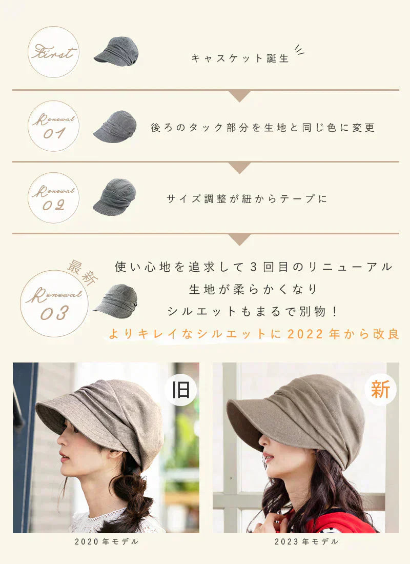 【フリー56-58.5cm-ブラウン】【商品名：SSシャイニングキャスケット18】【プチプラ特集】