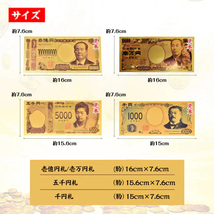 【送料無料】 金色 「渋沢栄一 壱億円札10枚セット」 お札 1万円 1億円 黄金 金 gold 開運 金運 幸運 運勢 アップ ギフト 贈り物 景品 パーティ 願掛け クリスマス おもちゃ 玩具