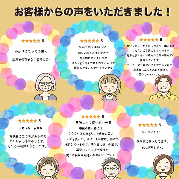 国産 豚肉 切り落とし 【便利な小分けパック】２kg ( 250g × 8パック) 肉 真空パック 長期保存可能