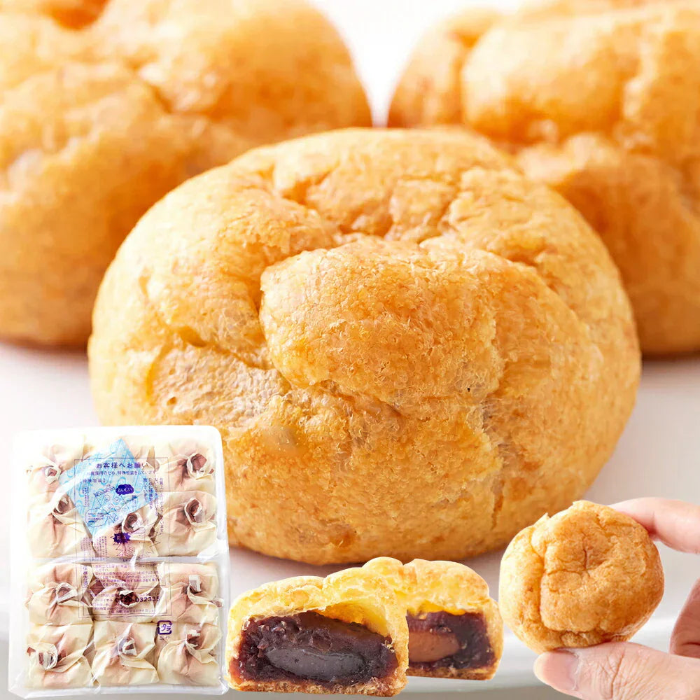 シュー生地に お餅 と 粒あん を包み込んだ!!シュー餅あん12個入 餡 もち 常温便