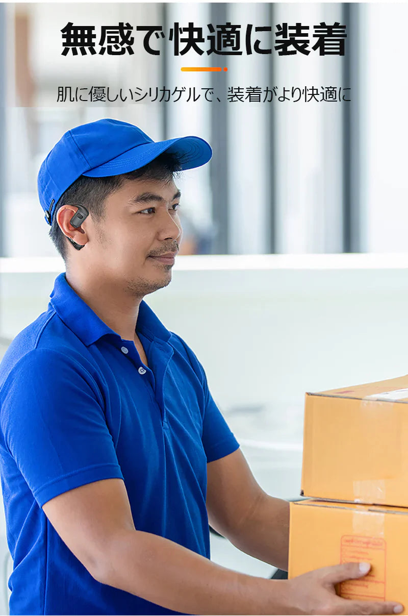 【携帯2台同時接続】ワイヤレスイヤホン 片耳 bluetooth5.5 左右耳兼用 180度回転 耳掛け式 ブルートゥースイヤホン 耳を塞がない オープン式 快適 iPhone/Android適用 ハンズフリー s134D(ホワイト)