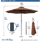 【ミスティサボン】ガーデンパラソル 270cm 傾く パラソル アルミ 傾くパラソル UVカット チルト機能 ビーチパラソル 傘 ガーデン ガーデニング カーデンファニチャー 庭 テラス ビーチ キャンプ 日傘 折りたたみ 日よけ