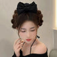(ワインレッド)ヘアアクセサリー リポン ヘア爪 クランプ かわいい オシャレ 髪飾り