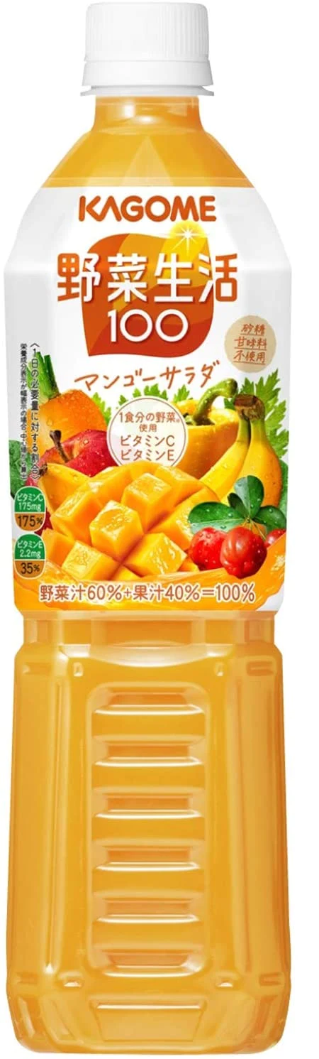 【送料無料】カゴメ 野菜生活100 マンゴーサラダ 720ml×30本/2ケース