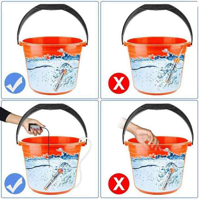 即納 投げ込みヒーター 1500W携帯湯沸かし器 電気給湯器 110V液浸ヒーター 浸水給湯器 風呂 バケツヒーター 【予約時間 自動電源オフ】w621A(ブラック)