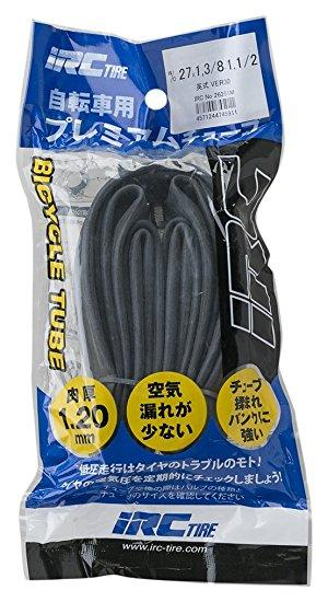 自転車用 プレミアムチューブ 27インチ（27× 1 3/8 - 1 1/2）英式バルブ  IRC 26251M 肉厚1.2mm  英式 一般車用（ママチャリ、シティサイクル、軽快車） タイヤチューブ 井上ゴム工業