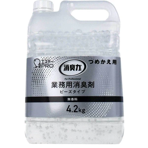 業務用消臭剤 エステー 消臭力 ビーズタイプ 特大 室内・トイレ用 無香料 詰替用 4.2kg