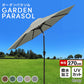 【サンドグレー】ガーデンパラソル 270cm 傾く パラソル アルミ 傾くパラソル UVカット チルト機能 ビーチパラソル 傘 ガーデン ガーデニング カーデンファニチャー 庭 テラス ビーチ キャンプ 日傘 折りたたみ 日よけ