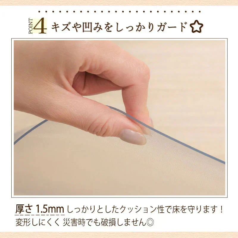 【65×70cm】冷蔵庫マット クリアマット 撥水 53×62 65×70 70×75 ダイニング クリア 抗菌 防カビ 防臭 厚さ1.5mm 床 保護 傷防止マット 透明 冷蔵庫 キッチン チェアマット キッチンマット 新生活