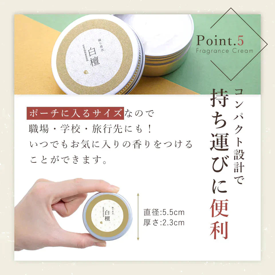 【販売中】フレグランスクリーム 白檀 35g 香水 練り香水 ハンドクリーム 練香水 ねり香水 レディース メンズ 兼用 送料無料 サクラナチュラル