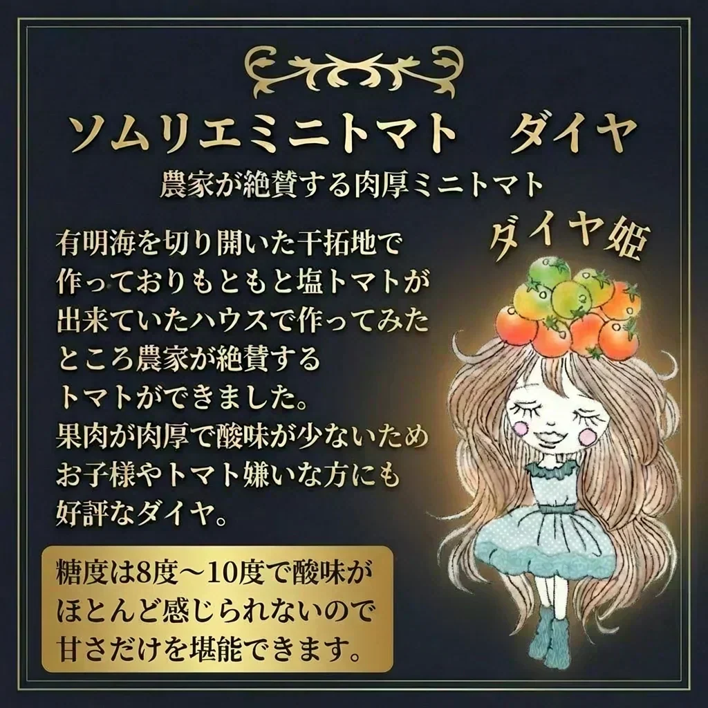 予約【2026年12月前後～2027年2月28日までに順次発送】＼特別栽培農産物／ ソムリエミニトマト　ダイヤ　３００ｇ（補償100g込み）※補償分以上の不良は交換対応可能【カウシェファーム収穫対象商品】