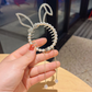 (HANE)ヘアクリップ ゆらゆらチェーン付き 髪留め 髪飾り 扇子 ヘアアクセサリー オシャレ上品 パーティー飾り