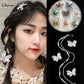 (キャメル)パール 蝶々クリップ 2WAY ヘアアクセサリー ヘアアレンジ 髪飾り ウェディング 結婚式 二次会