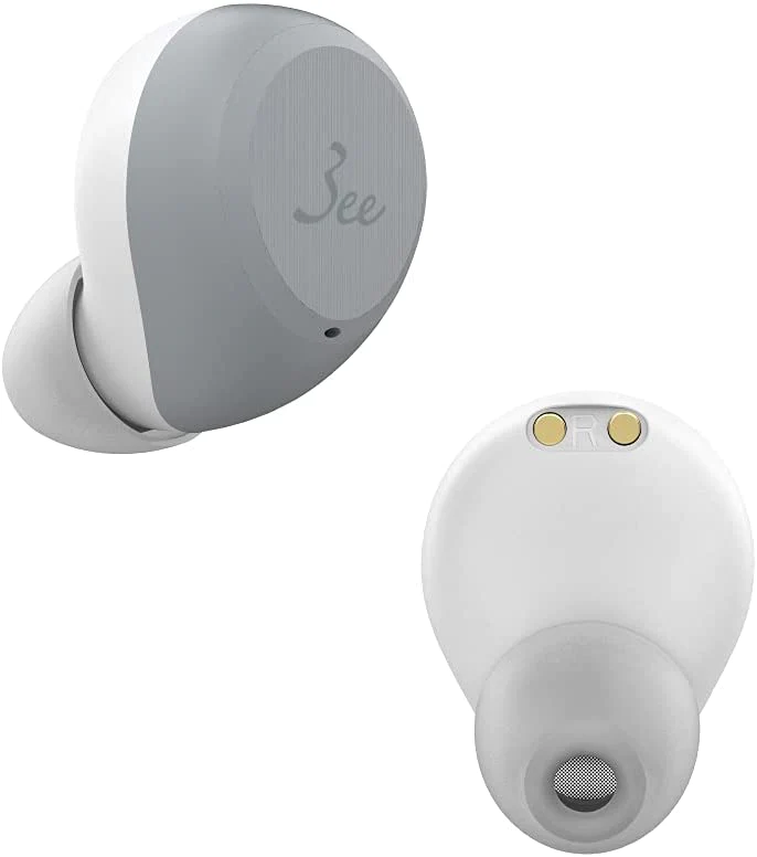3ee Alpha 01 ワイヤレス イヤホン Bluetooth マイク付き (ライトグレー) M【エコ得】