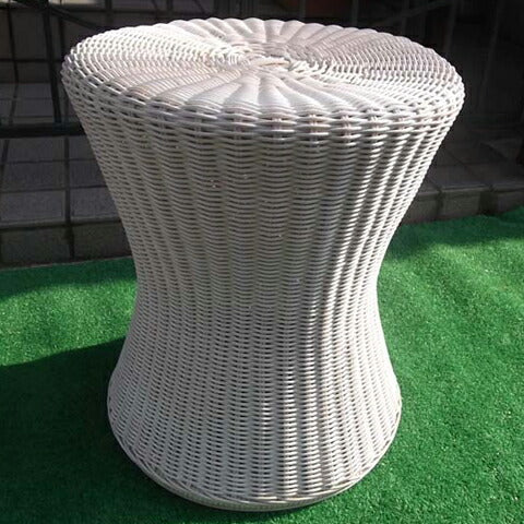 【3人シェア買いでお得】大阪府名産品 籐家具　カルチェラタンオリジナル国産ウィツカー編みスツール [KI-003ST]【お届け先不可地域：北海道・沖縄・離島】