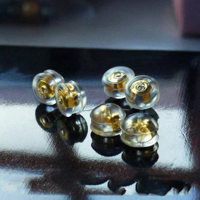 【ご予約商品 2025年10月下旬入荷分】ピアスキャッチ 8個セット 留め具  金メッキ ゴールド シリコン加工 ピアスロック 落ちない ピアス キャッチャー