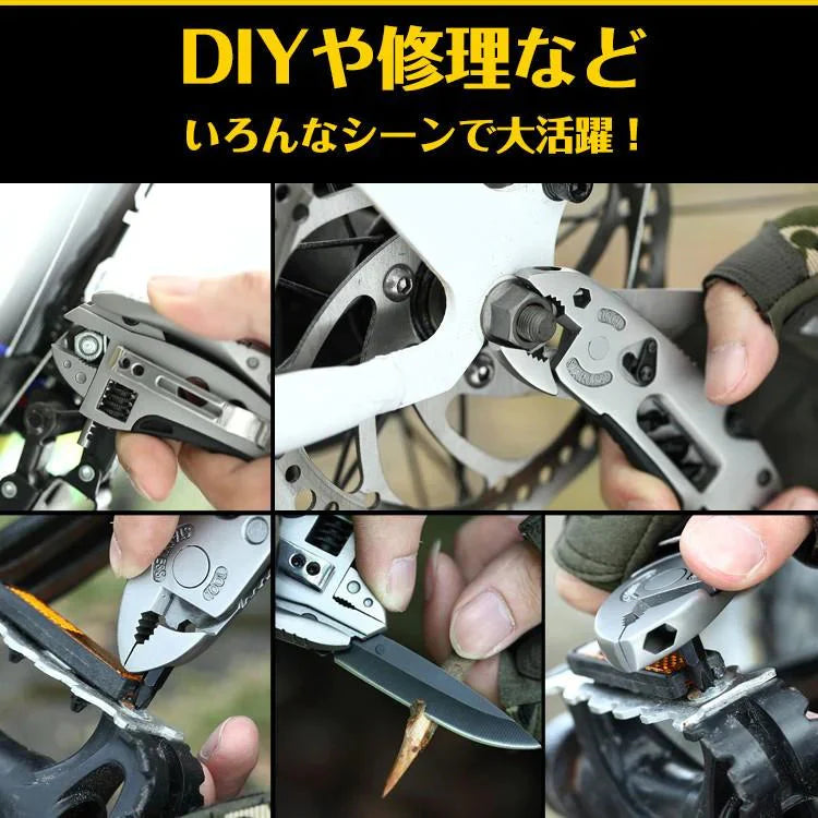 【送料無料】ペンチ レンチ 多機能 ドライバー ナイフ DIY 工具 ニッパー マルチ DIY 修理 工具 マルチツール コンパクト 多機能 キャンプ アウトドア zk271
