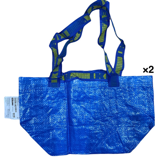 バッグ ブルーバッグ エコバッグ 袋 Sサイズ×2枚 BRATTBY ブラットビー(袋ブルーS×2)