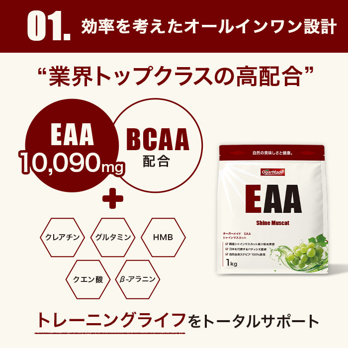 EAA お試しセット 5種類 フレーバー 人工甘味料が気になる方 オールインワン 国内製造 (OgarMade) オーガーメイド アミノ酸全種類配合