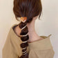 (A03グレー)プリングヘアゴム くるくる ヘアアクセサリー ハート オシャレ 髪飾り ヘアゴム コイルポニー ワイヤーポニー まとめ髪 プチプラ