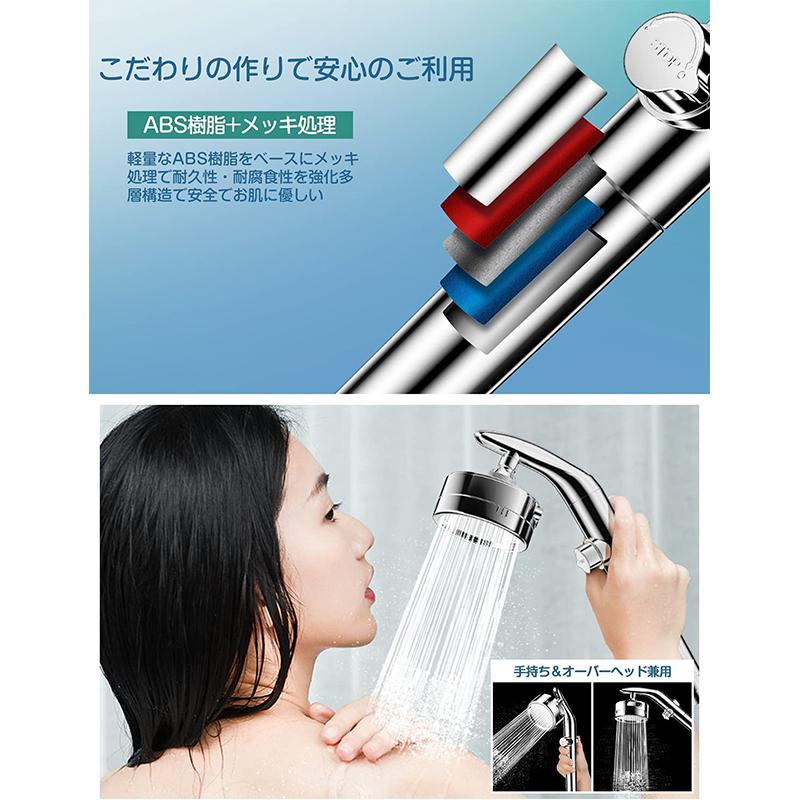 当日発送 シャワーヘッド 多機能浄水シャワー ウルトラファインバブル マイクロバブル 節水 高水圧 美容 極細水流 保湿 毛穴 汚れ 頭皮ケア 除去 調整できる
