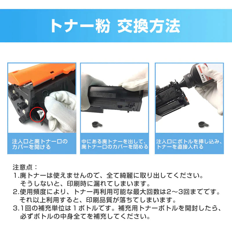 CRG-325 補充用トナー粉 1本 Canon キヤノン用 対応 交換 トナーパウダー 汎用 大容量 詰め替え トナーカートリッジ リサイクル ブラック レーザープリンター