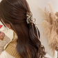 (A02)ヘアクリップ バンスクリップ パール 蝶 バレッタ おしゃれ シンプル ゴールド ヘアアクセサリー 髪飾り