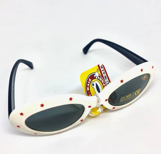 キッズ サングラス 子供用 白ドット ku-ku-walk UVカットサングラス