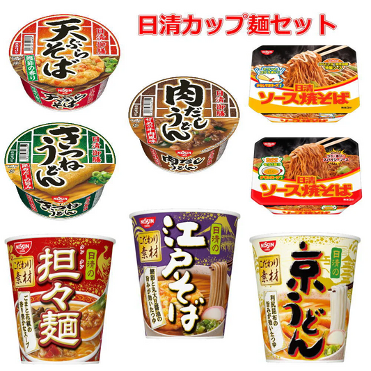 にぎわい広場  日清食品 御前 江戸そば 京うどん 担々麺 焼そば 12個セット
