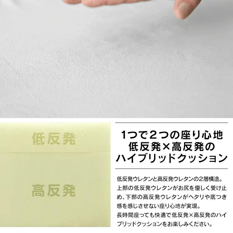 【角型】【ベージュ】座布団 クッション 50×50 48×48 厚さ17cm 厚さ16m 低反発 高反発 2層構造 低反発クッション 40cm フロアクッション おしゃれ スクエア ラウンド 北欧 モダン 四角 丸 円 コンパクト ウレタン 高反発 クッション 椅子 テレワーク