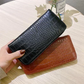 【ブラック】クロコダイル柄　長財布  レディース  大容量 新品 カードケース コインケース 小銭入れ　男女兼用