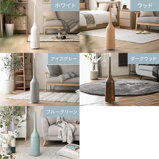 （ダークウッド）ハイブリッド加湿器 2WAY  タワー型【1年保証】
