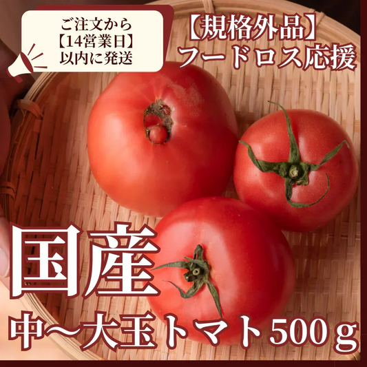【国産！家計応援価格！】規格外品 中～大玉トマト 約500g(2玉～6玉) 【カウシェファーム収穫対象商品】