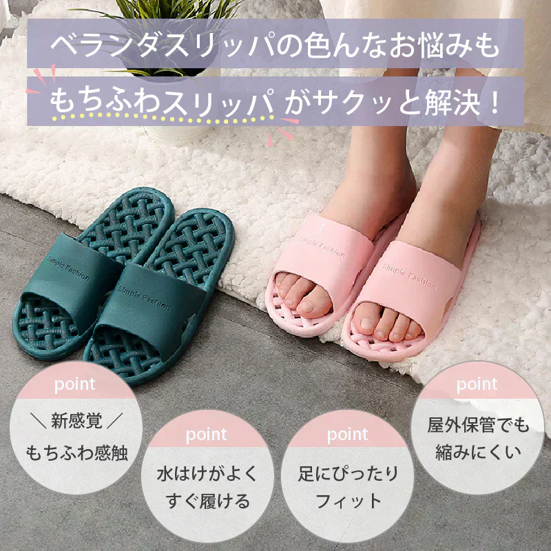 【オレンジ　L】スリッパ サンダル ベランダ 夏用 かわいい 浴室 シャワー サンダル 水切れ 柔らかく 履きやすい シンプルな 送料無料