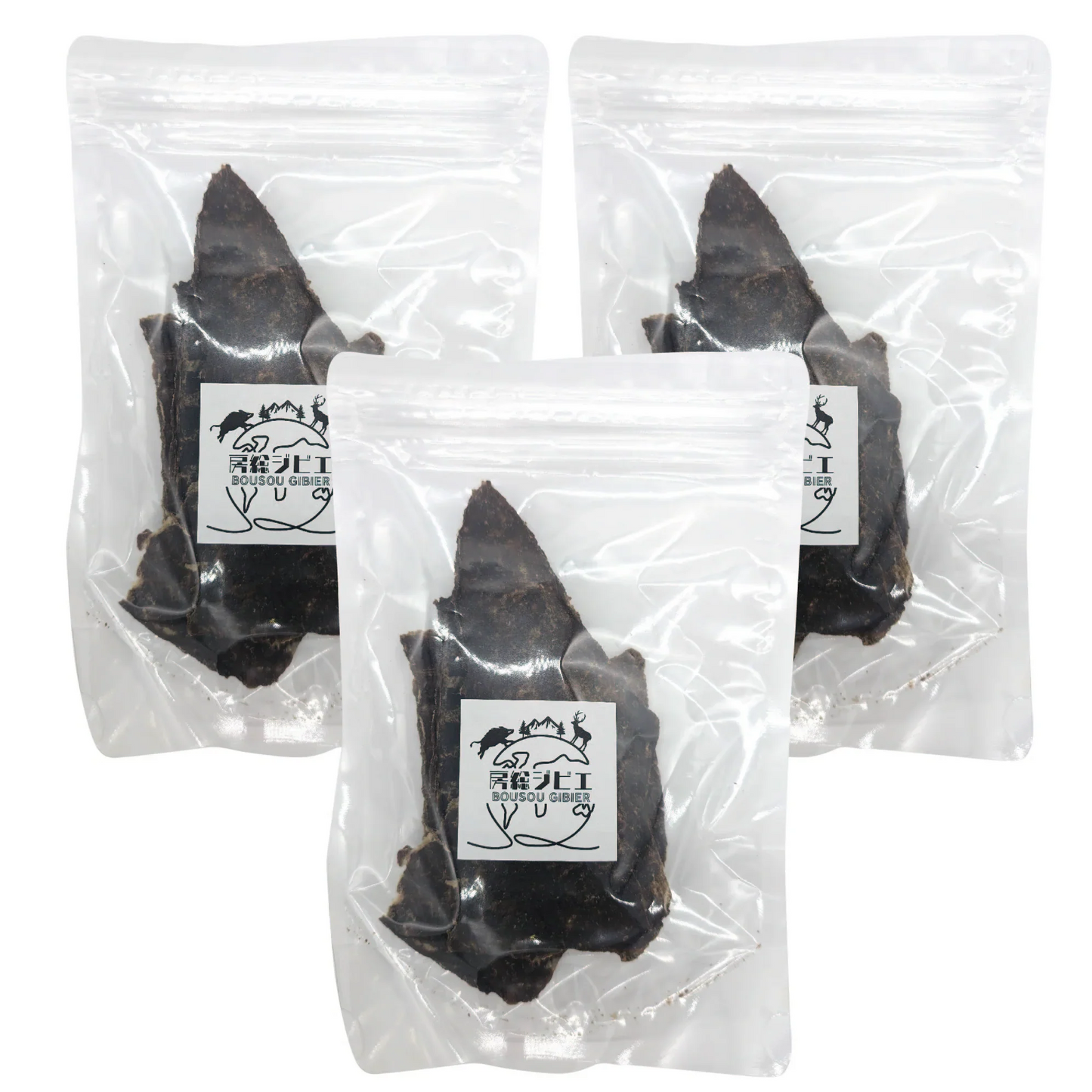 房総ジビエ使用　猪赤身ジャーキー 50g×3袋　ペットフード　ペットおやつ　犬ごはん　犬おやつ　ドッグフード