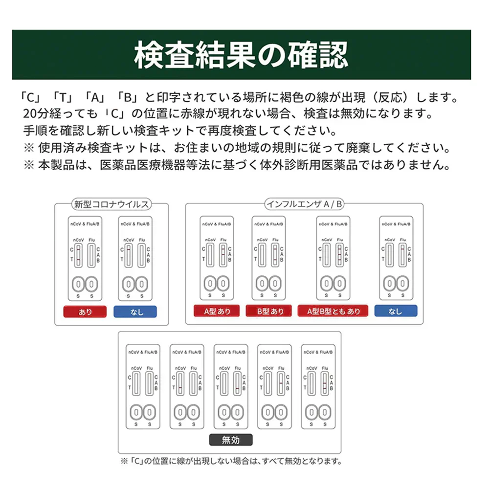 【5個セット】小林薬品 抗原検査キット 2026新型 変異株対応 オミクロンXBB BA.2 BA.5 対応 コロナ&インフルエンザ A/B 抗原検査キット 変異種対応 指定名義で領収書発行可能 約5分 鼻腔（研究用）