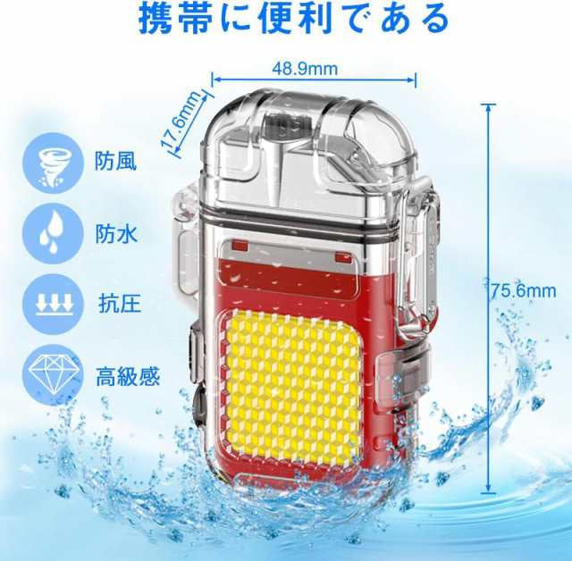 プラズマライター 第二代USB Type C充電式電子電気 アークライター 小型 軽量 防水 防風 無火炎 アウトドア 登山 キャンプ 防災 おしゃれ 誕生日 記念日 s060A(ブラック)