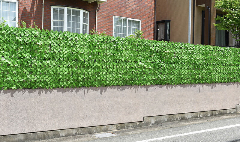 【花有タイプ】グリーンフェンス 1m×3m 目隠し 日除け おしゃれ 花付き 花無し 葉っぱ ベランダ 庭 防犯 侵入防止 / 目隠しグリーンフェンス