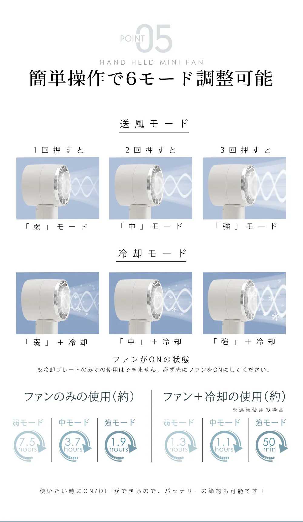 【強力な風で快適！】＼スノーグレー 1台／シシベラ 冷却ハンディファン 扇風機 冷却プレート 夏用 静音 小型 ハンディファン 強風 usb充電式 手持ち扇風機 卓上 手持ち 掛ける 扇風機 小型扇風機 ミニ扇風機 折り畳み式 せんぷうき扇風機 猛暑対策 暑さ対策グッズ 花見 花火大会 キャンプ 作業 自宅 スポーツ アウトドア 通勤 通学などに最適